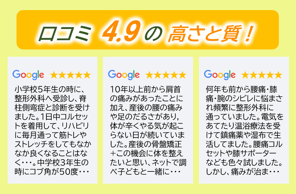 口コミの高さと質